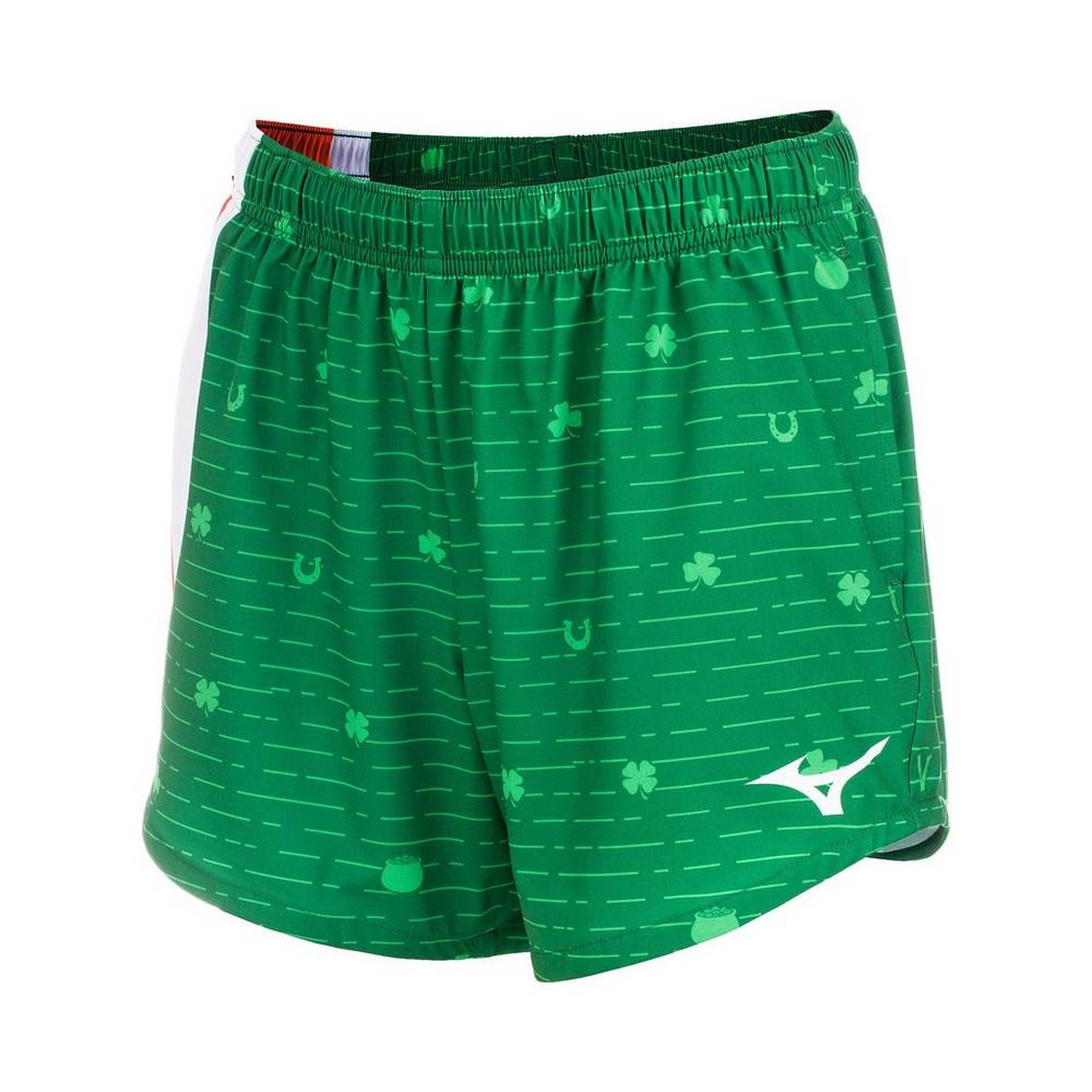 Pantalones Cortos Mizuno 5" Printable Mujer Verde Ofertas SQTI-34795